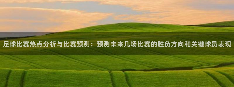 足球比赛热点分析与比赛预测：预测未来几场比赛的胜负方向和关键球员表现