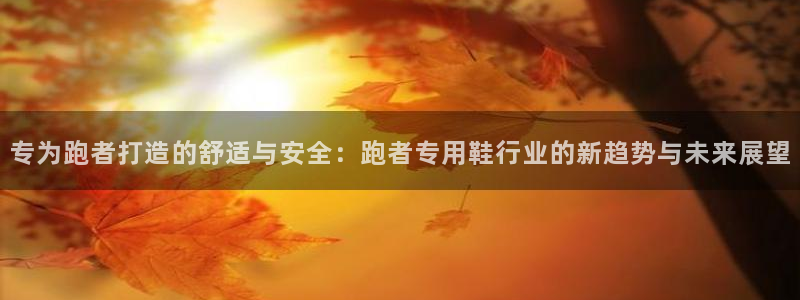雷速体育下载官网：专为跑者打造的舒适与安全：跑者专用鞋行业的新趋势与未来展望